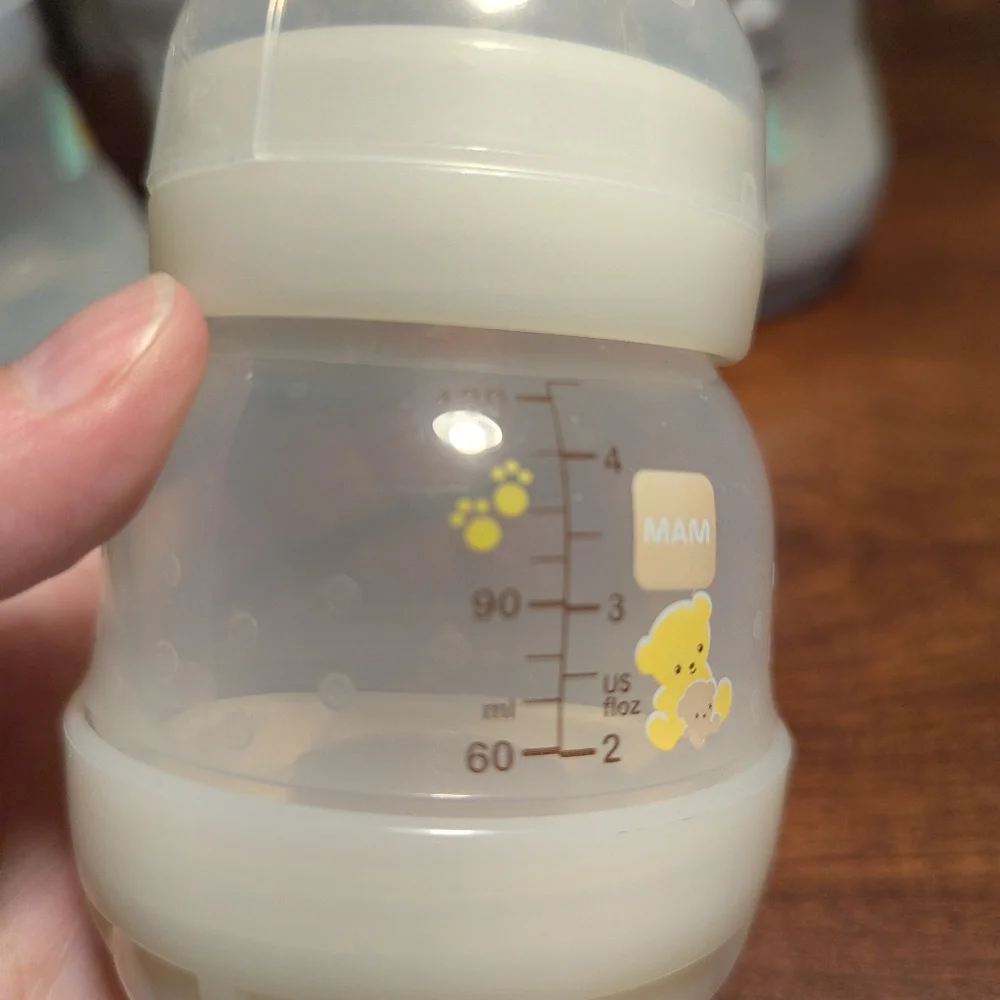 BABY BOTTLES MAM Gray and White Set of SEVEN (7) - Picture 6 of 10